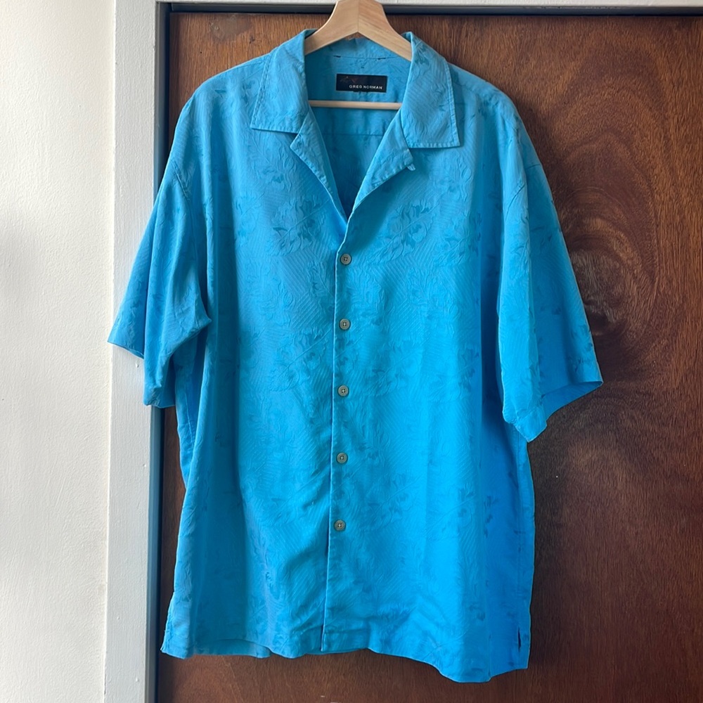 Vintage Hawaiian Cuban style jacquard shirt